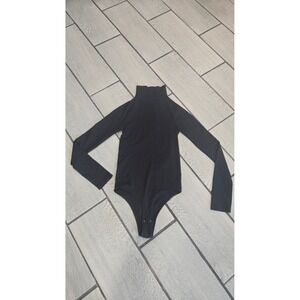 Free‎ People Intimately Bodysuit Ribbed Mock Neck Keyhole Long Sleeve
